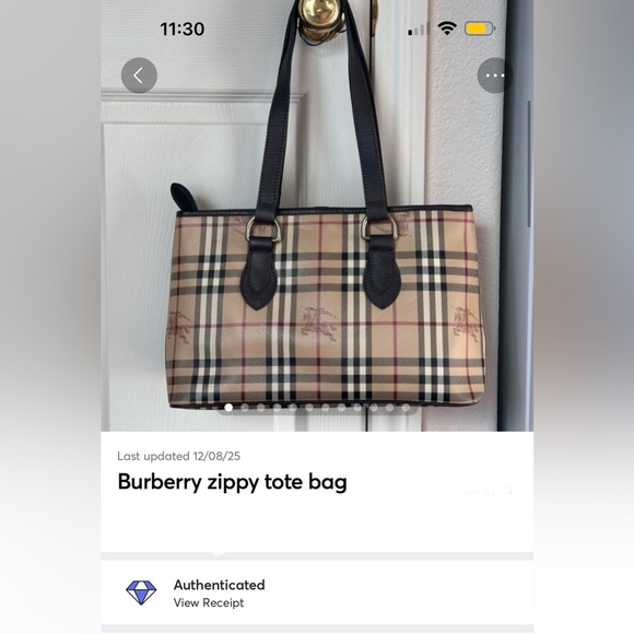 Burberry zippy tote bag - Picture 14 of 14